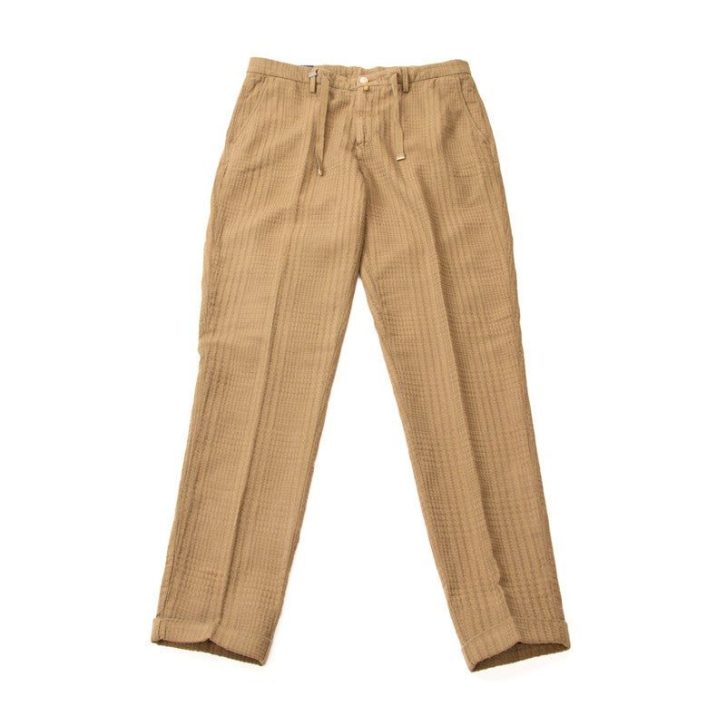 20%OFF リネン素材ストレッチ ベージュ 大きいサイズ メンズ パンツ イタリア製