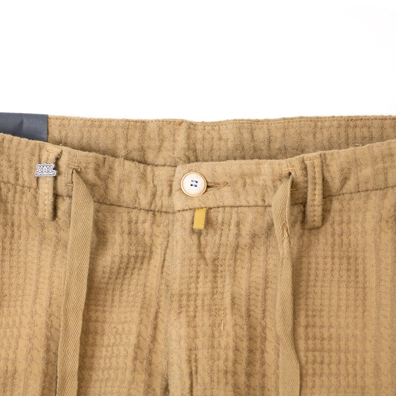 20%OFF リネン素材ストレッチ ベージュ 大きいサイズ メンズ パンツ イタリア製