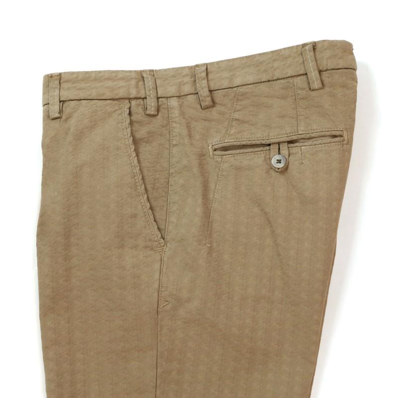 50%OFF メンズ大きいサイズ バルバッティ 千鳥柄 ストレッチ テーパードパンツ