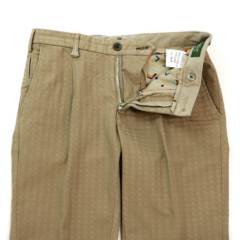 50%OFF メンズ大きいサイズ バルバッティ 千鳥柄 ストレッチ テーパードパンツ