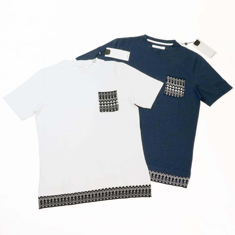 50%OFF ハマキホ HAMAKI-HO ネイティブ柄 ニットポケット 半袖Tシャツ