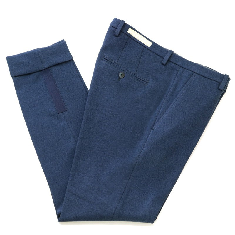 50%OFF メンズ ストレッチ テーパードパンツ ネイビー(紺)春夏 イタリア製
