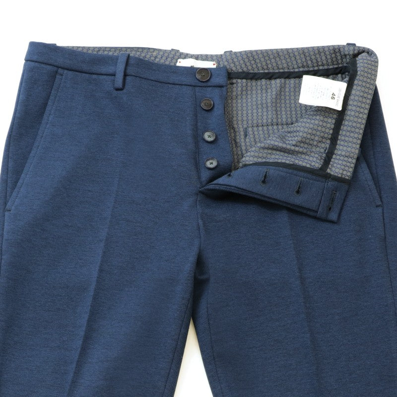 50%OFF メンズ ストレッチ テーパードパンツ ネイビー(紺)春夏 イタリア製
