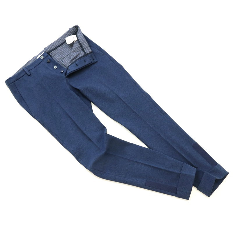 50%OFF メンズ ストレッチ テーパードパンツ ネイビー(紺)春夏 イタリア製