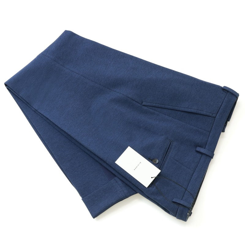 50%OFF メンズ ストレッチ テーパードパンツ ネイビー(紺)春夏 イタリア製