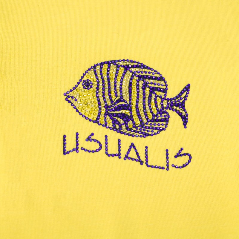 50%OFF ウザリス メンズ Tシャツ 大きいサイズ 黄色 イタリア製