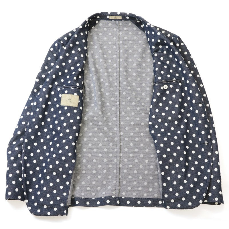 Fladi Men's Large Size 54 Stylish XXL 3L Jacket Spring Summer Polka Dot Made in Italy [30% OFF]